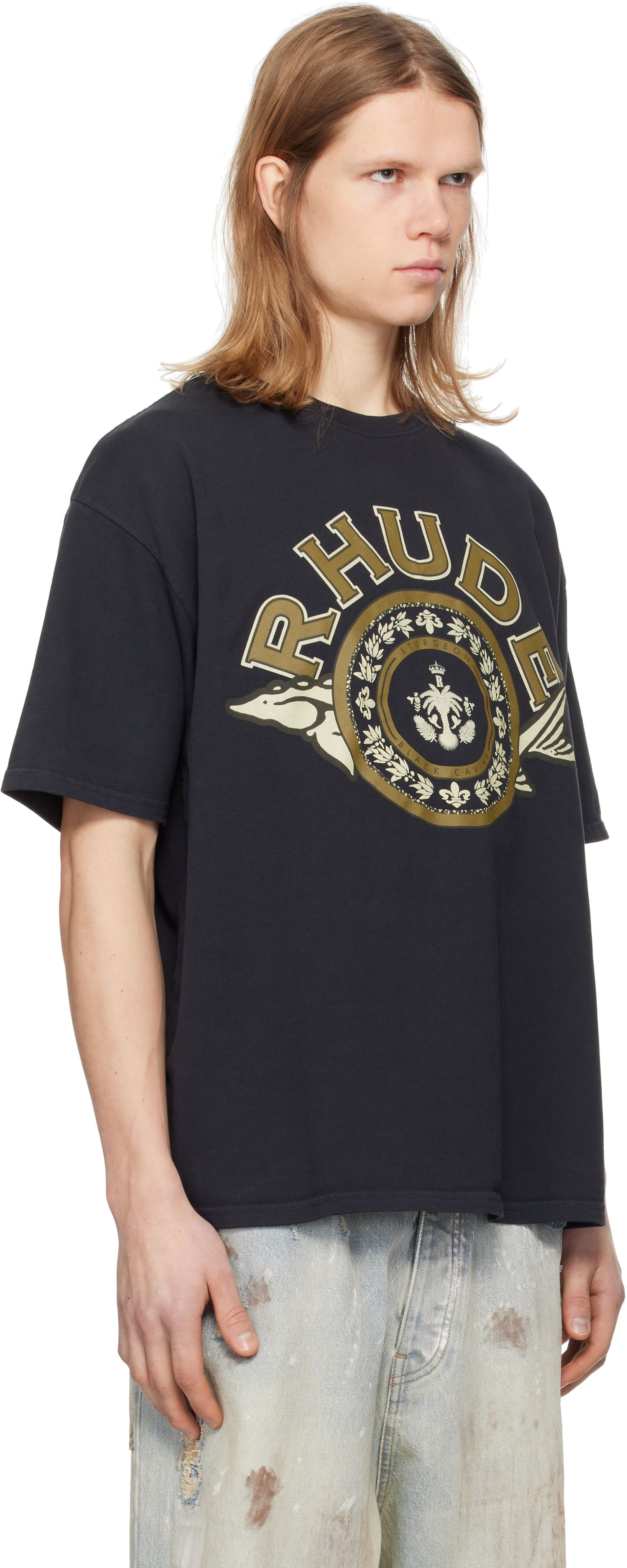 Tričko Rhude Rhude Caviar Graphic T-Shirt Čierna | RHPS25TT05012, 1