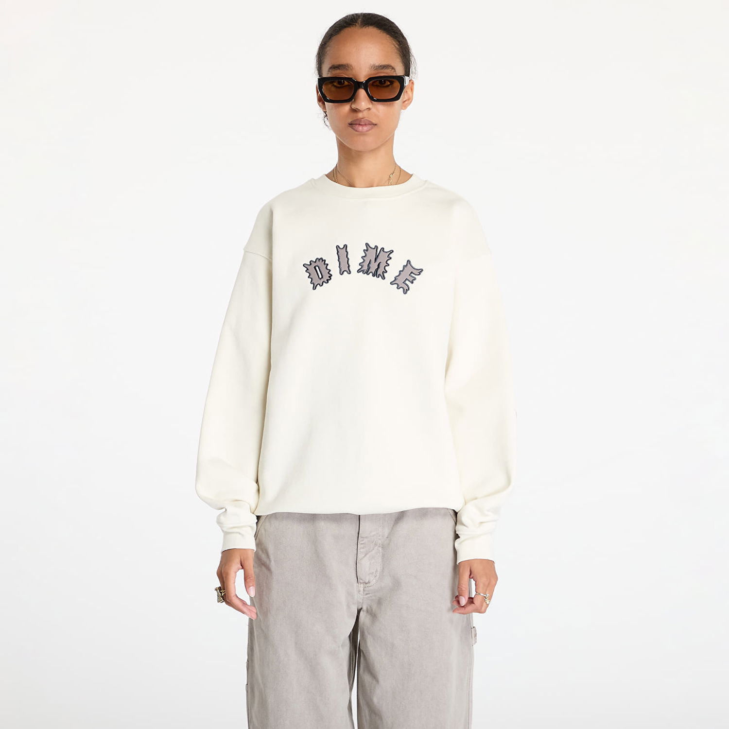 Mikina Dime Choppers Crewneck UNISEX Natural L Béžová | DIMEFA2418NAT, 1