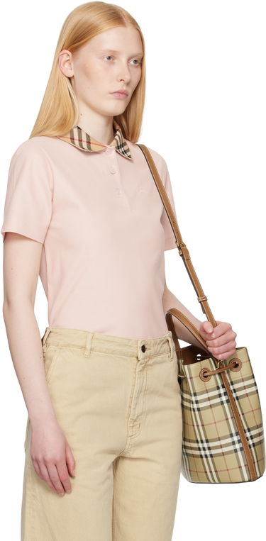 Polo tričko Burberry Burberry Check Collar Polo Ružová | 8110317, 1