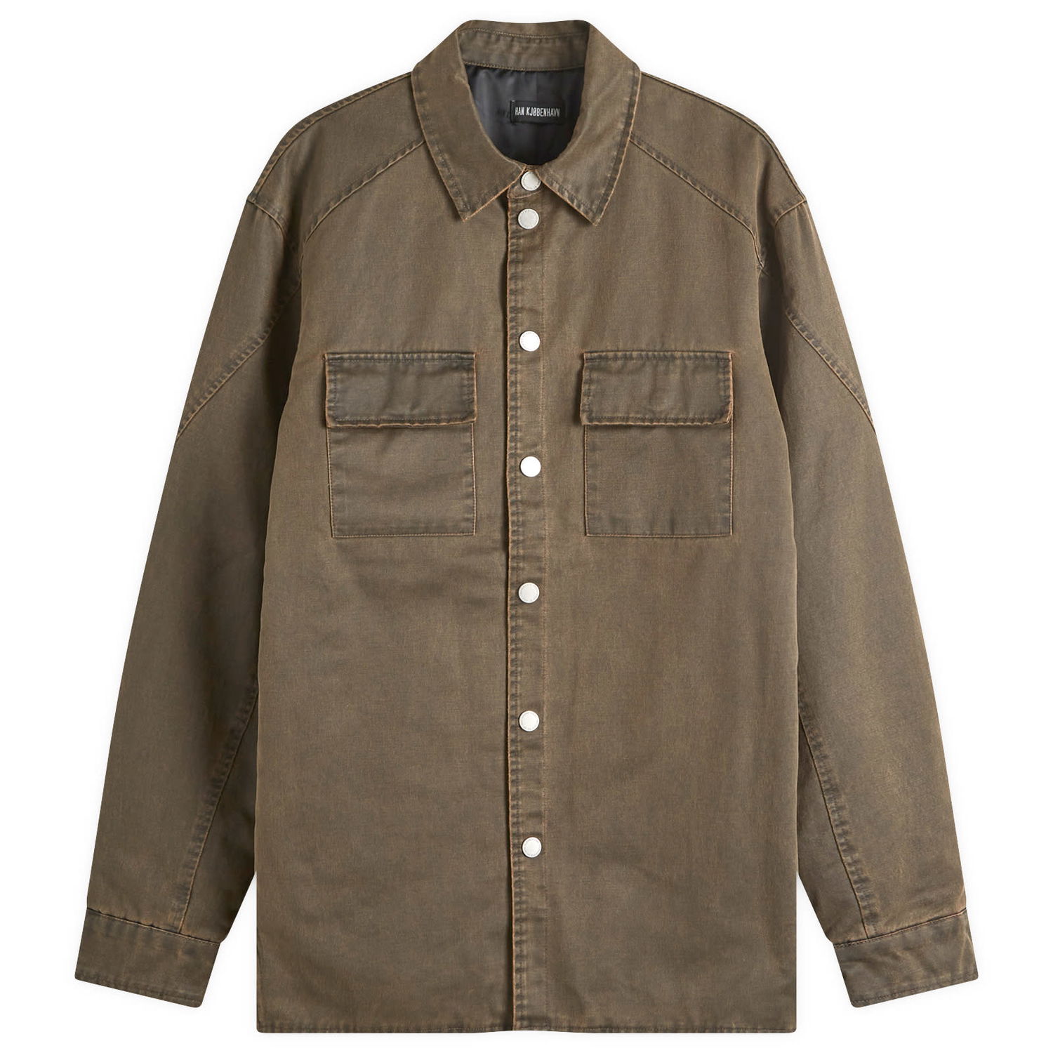 Košeľa Han Kjøbenhavn Washed Overshirt Zelené | M-134135-290, 0