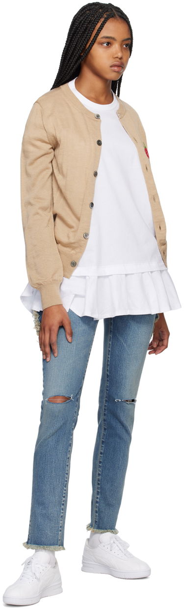 Tričko Comme des Garçons Comme des Garçons Shirt Ruffled T-Shirt Biela | FK-T018-051, 3