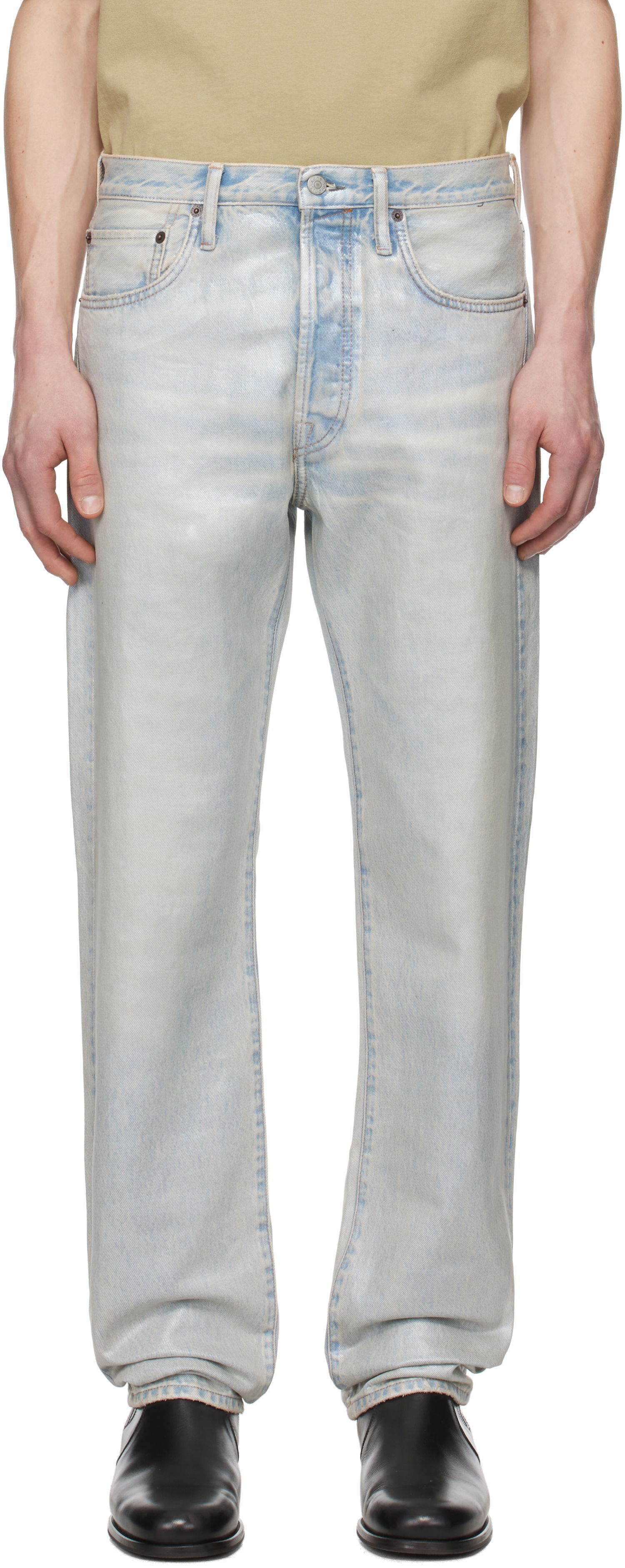 Džínsy Acne Studios Acne Studios Regular Fit 1996 Jeans Modrá | B00398-, 0