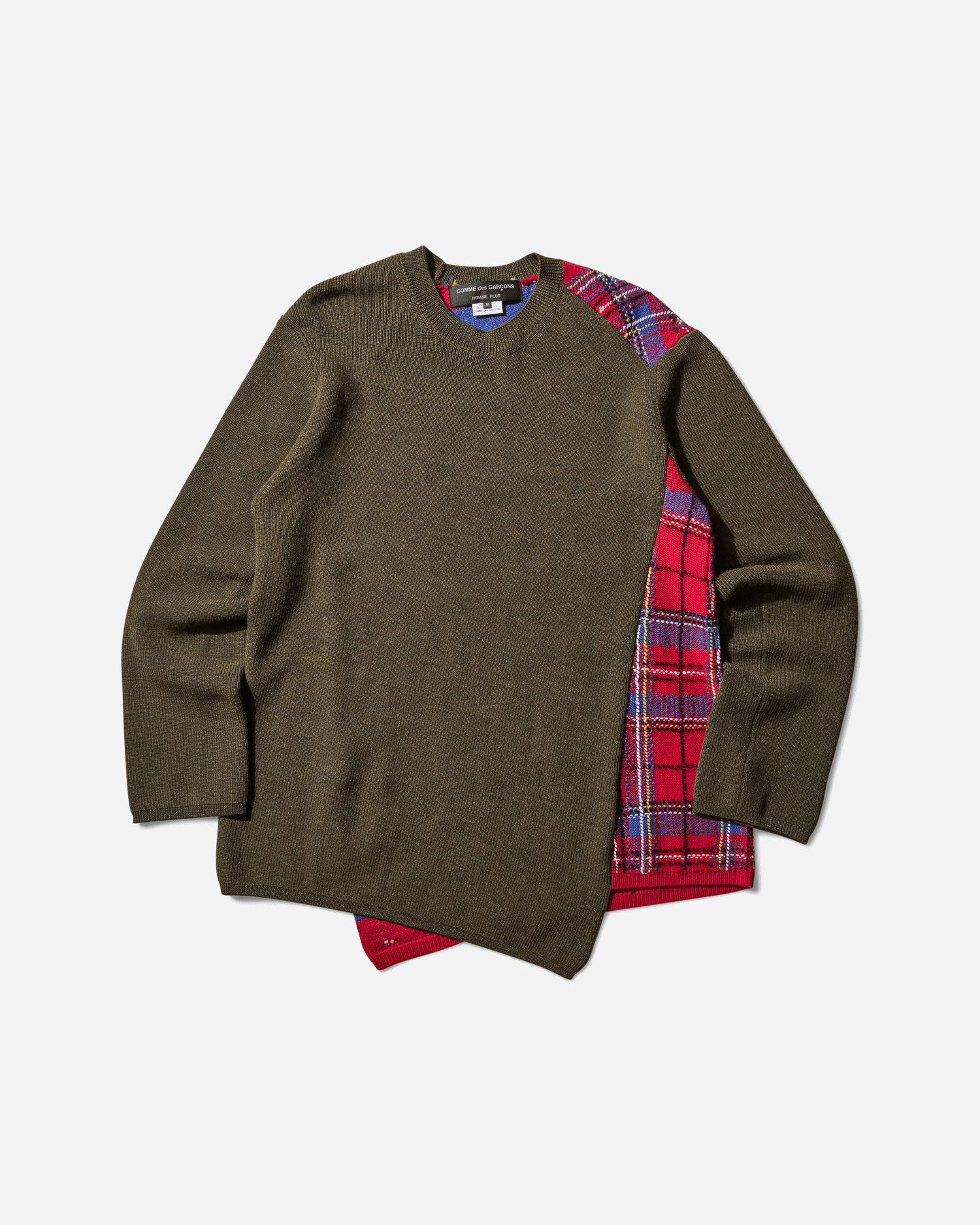 Sveter Comme des Garçons Asymmetric Paneled Sweater Zelené | PP-N006-W25 1, 1