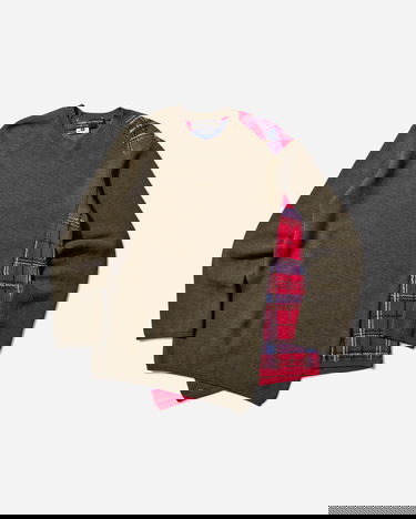 Sveter Comme des Garçons Asymmetric Paneled Sweater Zelené | PP-N006-W25 1, 1