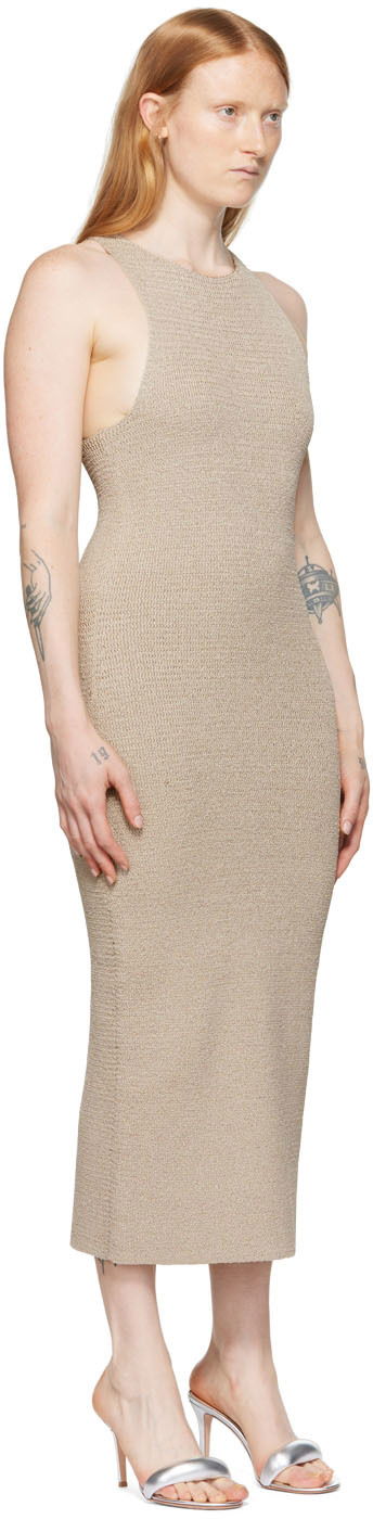 Šaty Helmut Lang Helmut Lang Ribbon Midi Dress Béžová | M04HW705, 1