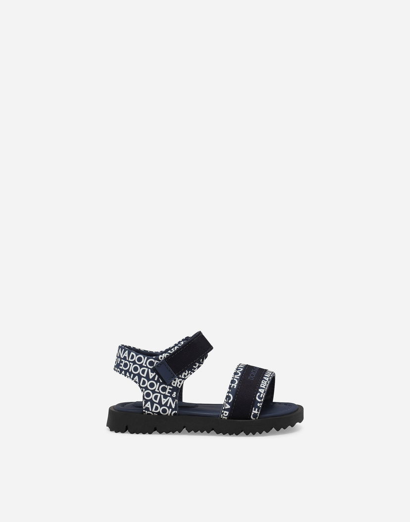 Tenisky a topánky Dolce & Gabbana Dolce & Gabbana Printed Calfskin Sandals For First Steps (19-26) Modrá | DL0078AX182HBXCW