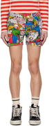 ERL Printed Denim Shorts