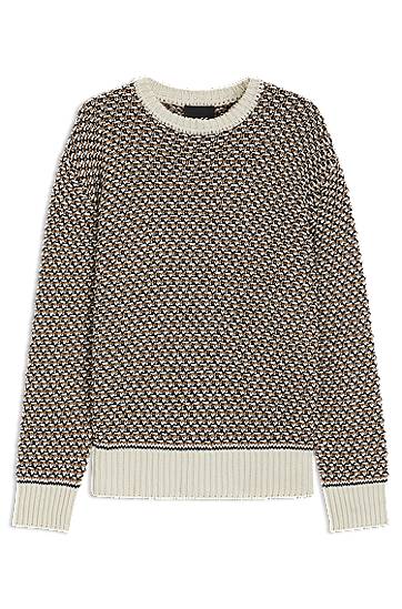 Sveter BOSS Textured Knit Sweater Béžová | 50543159, 0