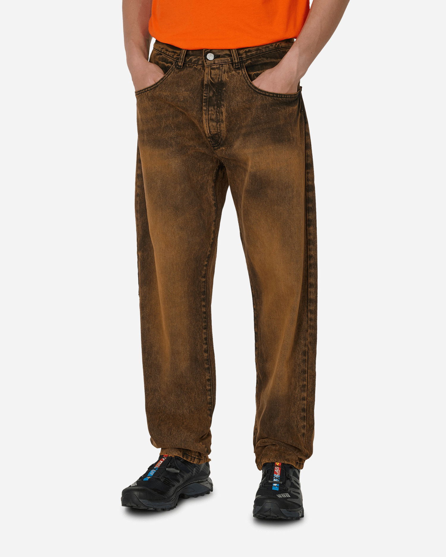 Džínsy Aries Acid Wash Batten Jeans Oranžová | FUAR31313 ORG, 0