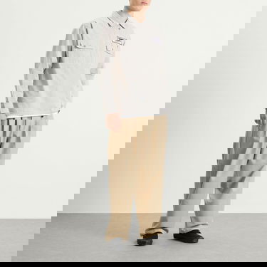 Košeľa Neighborhood Pinstripe Half-Zip Work Pullover Shirt Béžová | 252TSNH-SHM11-BEI, 4