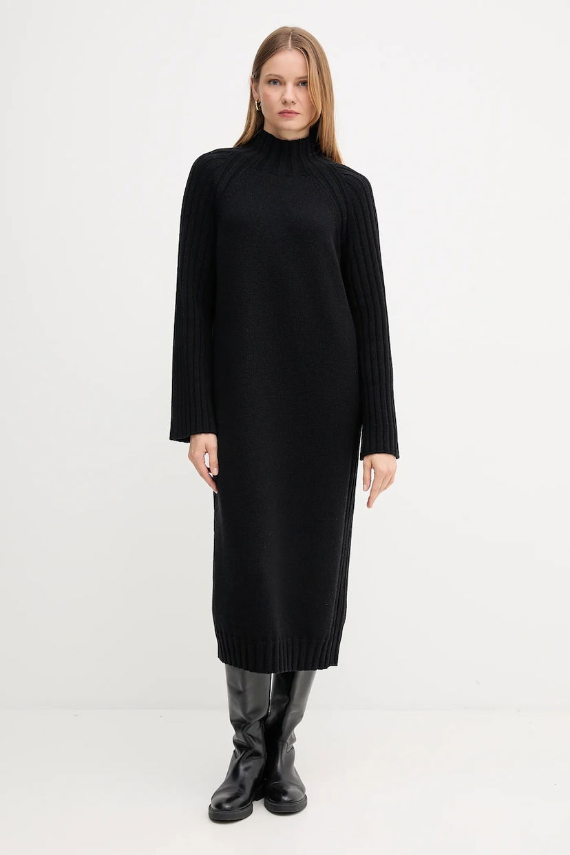 Šaty Barbour Barbour Vera Midi Knit Dress Čierna | LDR0940