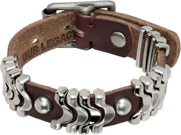 Náramok OUR LEGACY Our Legacy Wave Leather Bracelet Hnedá | A2258WBB, 0