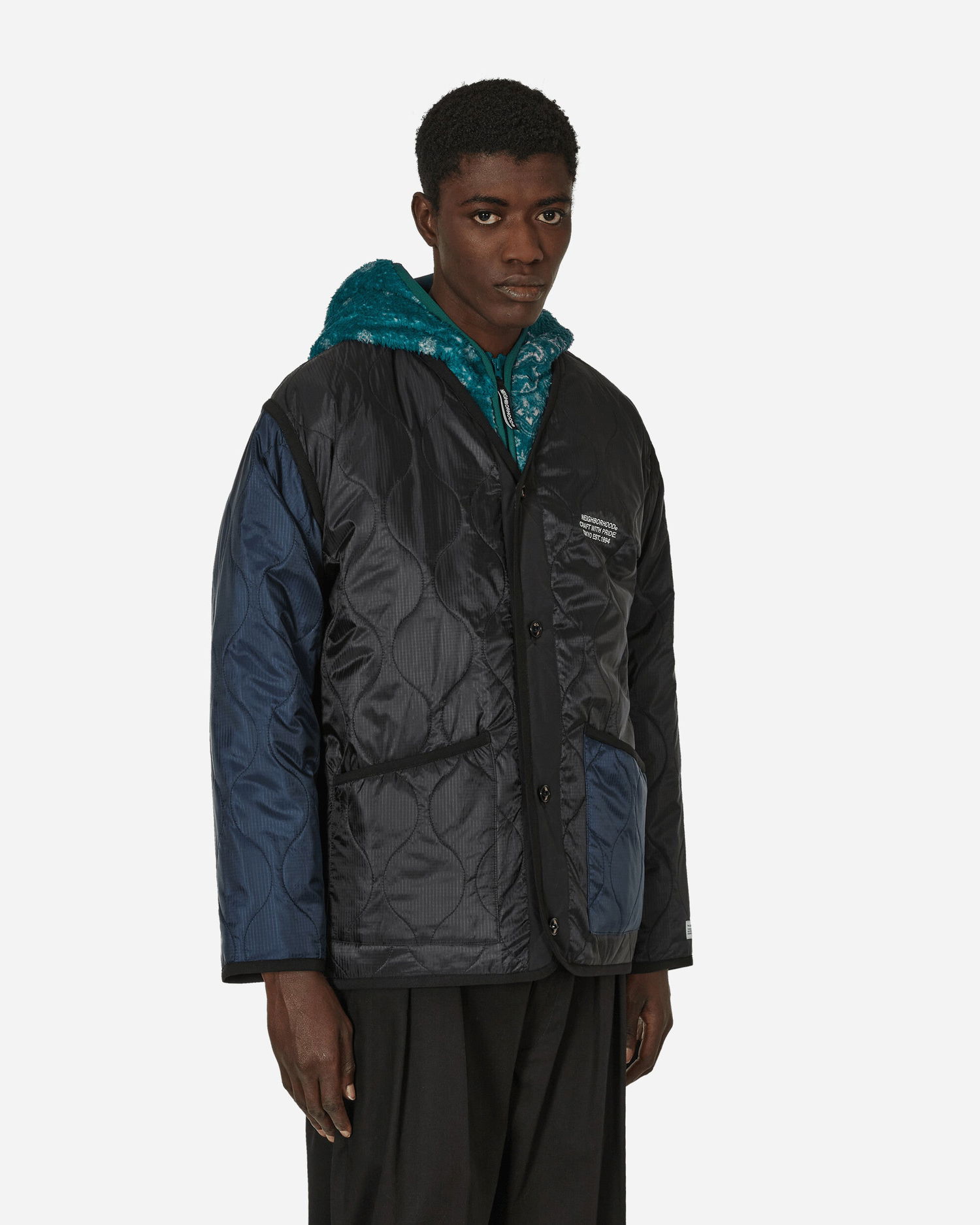 Bunda Neighborhood Quilting Liner Jacket Čierna | 232TSNH-JKM06 BK, 1