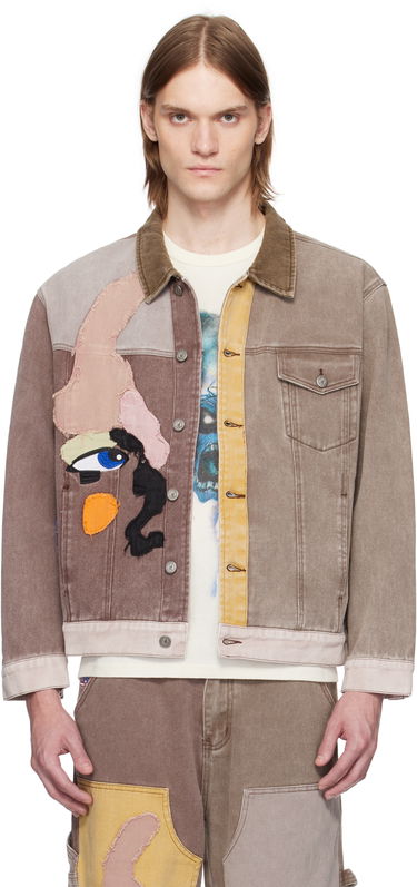 Bunda KidSuper KidSuper Patchwork Face Colorblocked Twill Jacket Hnedá | SS25-OW-10, 0