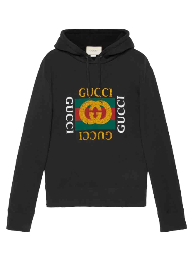 Mikina Gucci Oversize Logo Hoodie Čierna | 454585 X5J57 1015