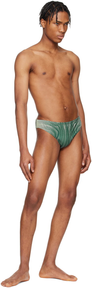 Plavky Jean Paul Gaultier Jean Paul Gaultier 'The Spirale' Swim Briefs Zelené | 25/34-H-SV060-J587-0351, 3
