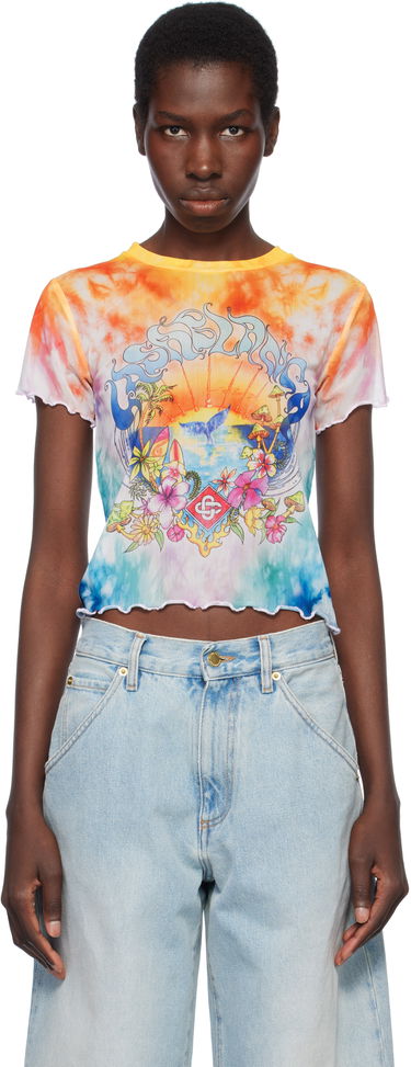 Crop Top Casablanca Casablanca Surf Trip Tie Dye Mesh T-Shirt Rôznofarebný | WS25-TP-074-01, 0