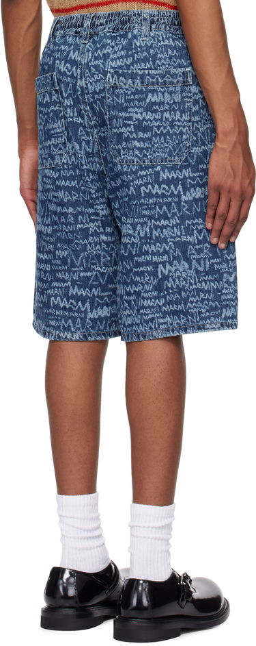 Šortky Marni Marni Bleached Lasered Denim Shorts Modrá | PUJU0070A0 USCX38, 2