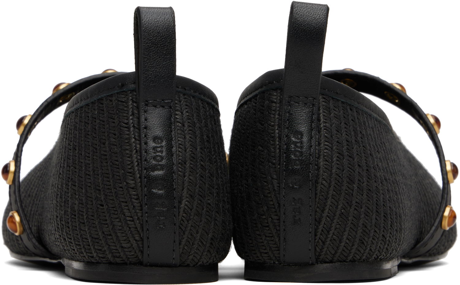 Šaty rag & bone rag & bone Spire Straw Mary Jane Ballerina Flats Čierna | WFF25PF1003ST3, 1