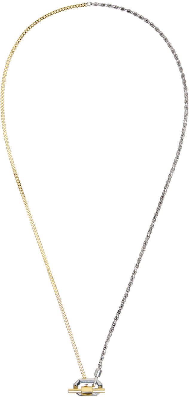 Náhrdelník Bottega Veneta Bottega Veneta Two-Tone Chain Necklace Metalická | 754364 V507D, 0