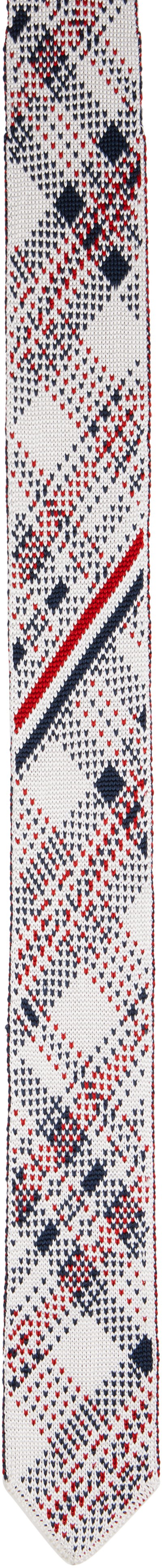 Šál Thom Browne Thom Browne Madras Check Jacquard Silk Knit Tie Rôznofarebný | MNL075K-Y4003, 0
