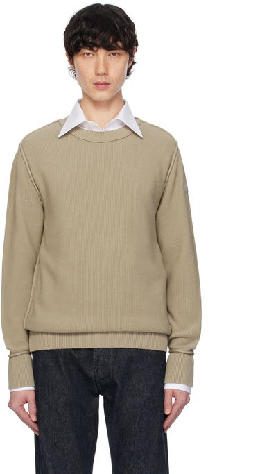 Sveter Moncler Moncler Textured Cotton Sweater Béžová | K10919C00001M1367, 0
