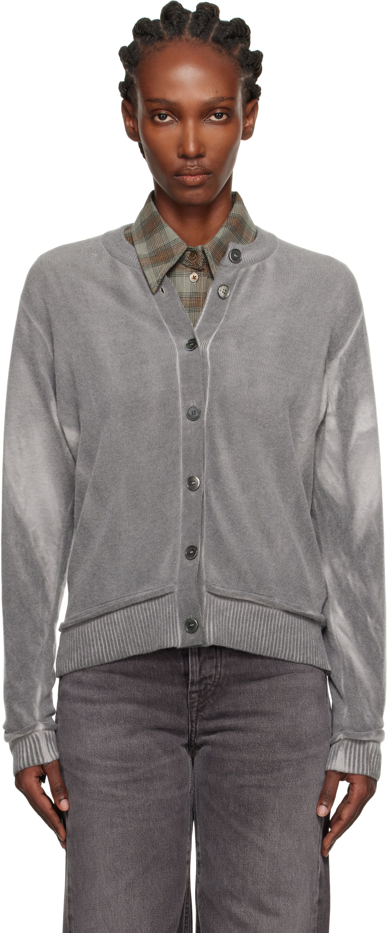 Sveter OUR LEGACY OUR LEGACY Dual Cardigan Šedá | W4253DG, 0