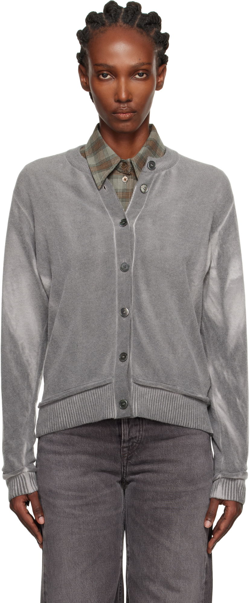 Sveter OUR LEGACY OUR LEGACY Dual Cardigan Šedá | W4253DG