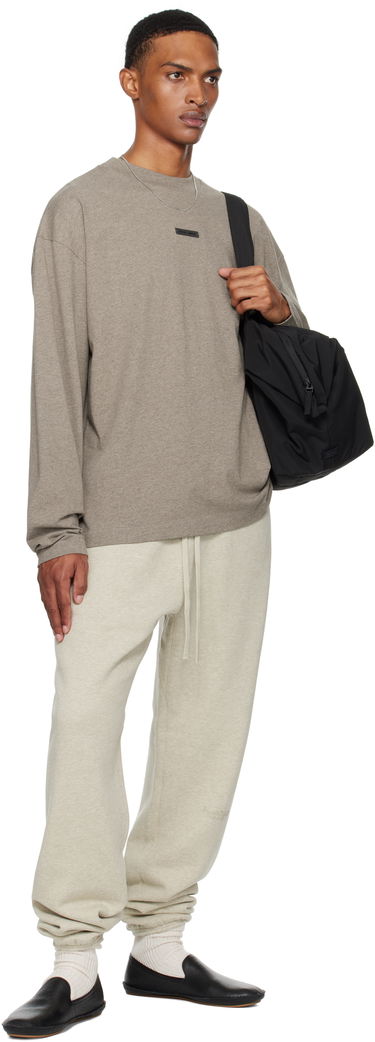 Tričko Fear of God Fear of God ESSENTIALS Classic Fit Long Sleeve T-Shirt Šedá | 125SP254203F, 3