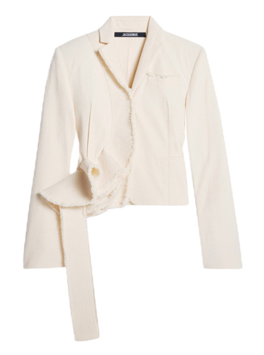 Bunda Jacquemus La Veste Artichaut Frayed Ruffles Béžová | 231JA030-1053-110