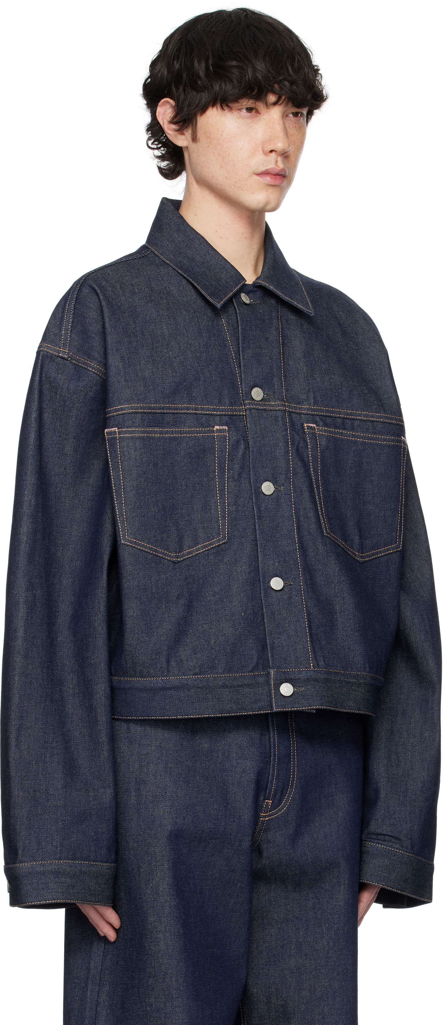 Bunda Acne Studios Blue Patch Pocket Denim Jacket Modrá | C90182-, 1