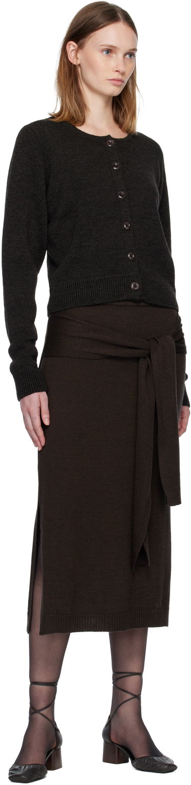 Sukňa LEMAIRE Trompe L'oeil Midi Skirt Hnedá | SK1058 LK087, 3