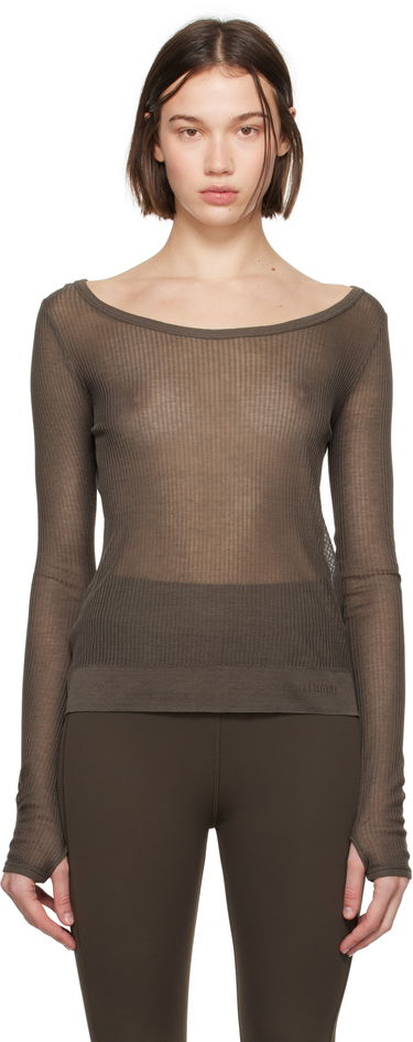 Tričko LEMAIRE LEMAIRE Seamless Long Sleeve T-Shirt Hnedá | TO1278 LK1017, 0