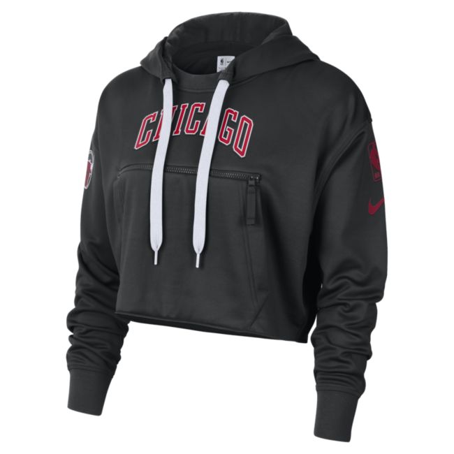 Mikina Nike Chicago Bulls Courtside City Edition NBA Fleece Pullover Hoodie Čierna | DO0141-010, 1