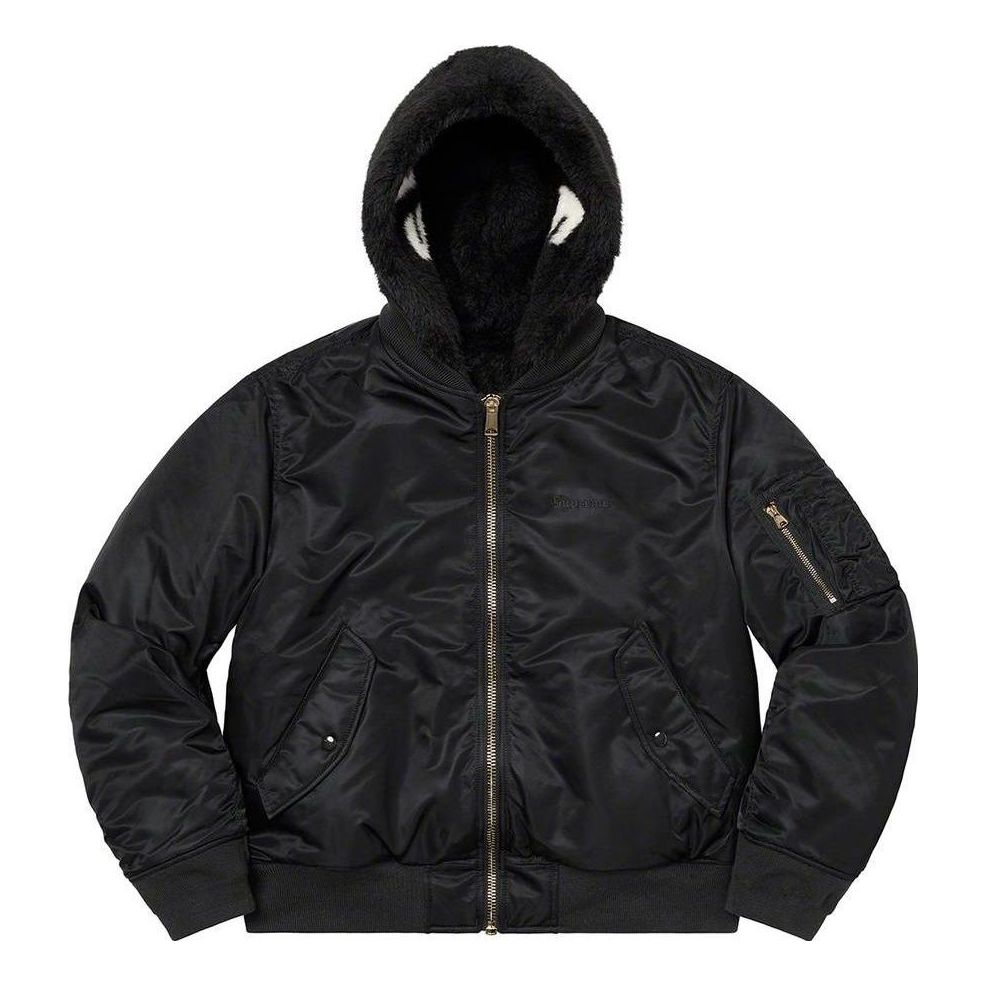 Bomber bunda Supreme Reversible Faux Fur MA-1 Bomber Jacket Čierna | SUP-FW22-750, 0