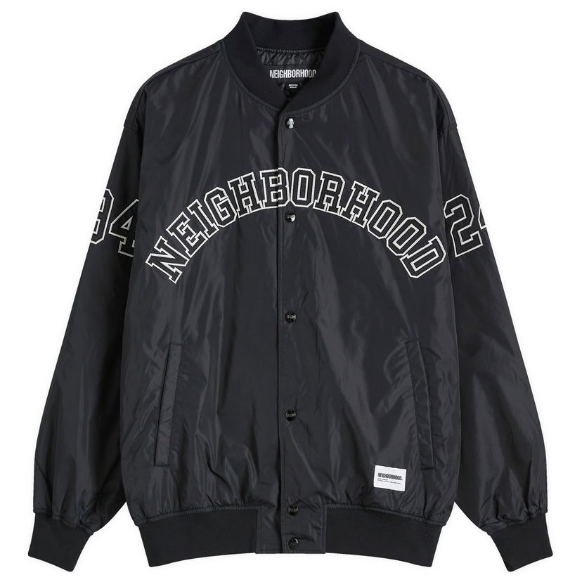 Bomber bunda Neighborhood Baseball Jacket Large Čierna | 242TSNH-JKM04-BLK