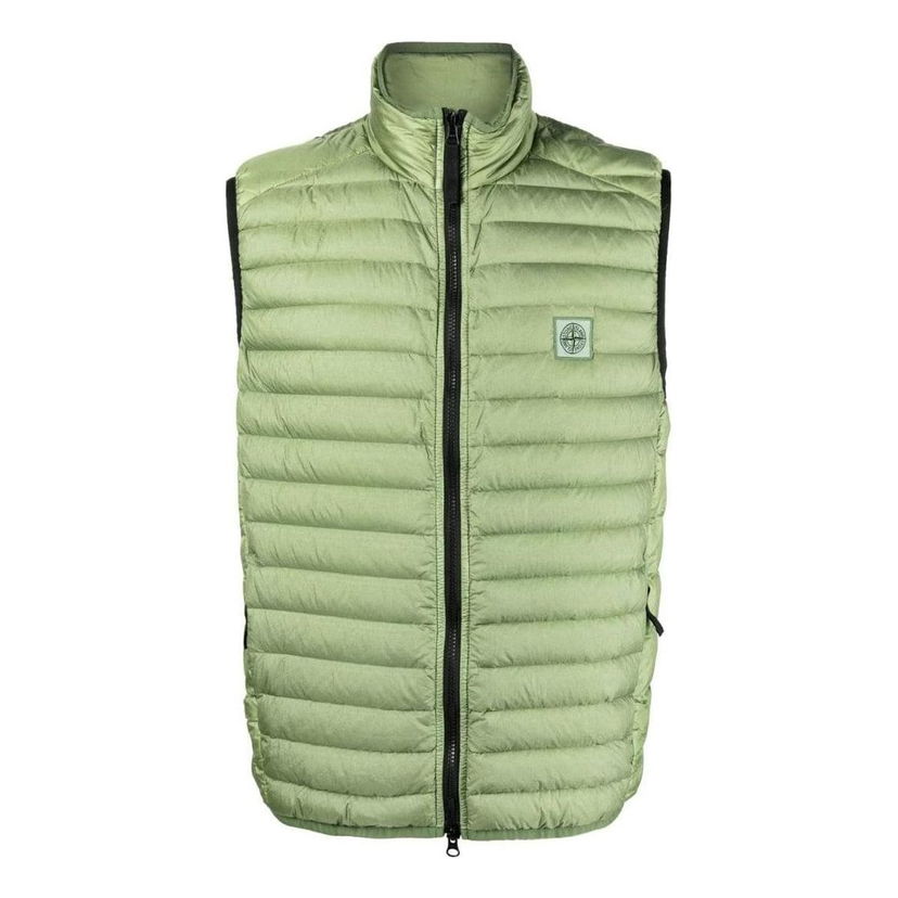 Vesta Stone Island Logo Patch Vest Zelené | 7815G0224-V0055
