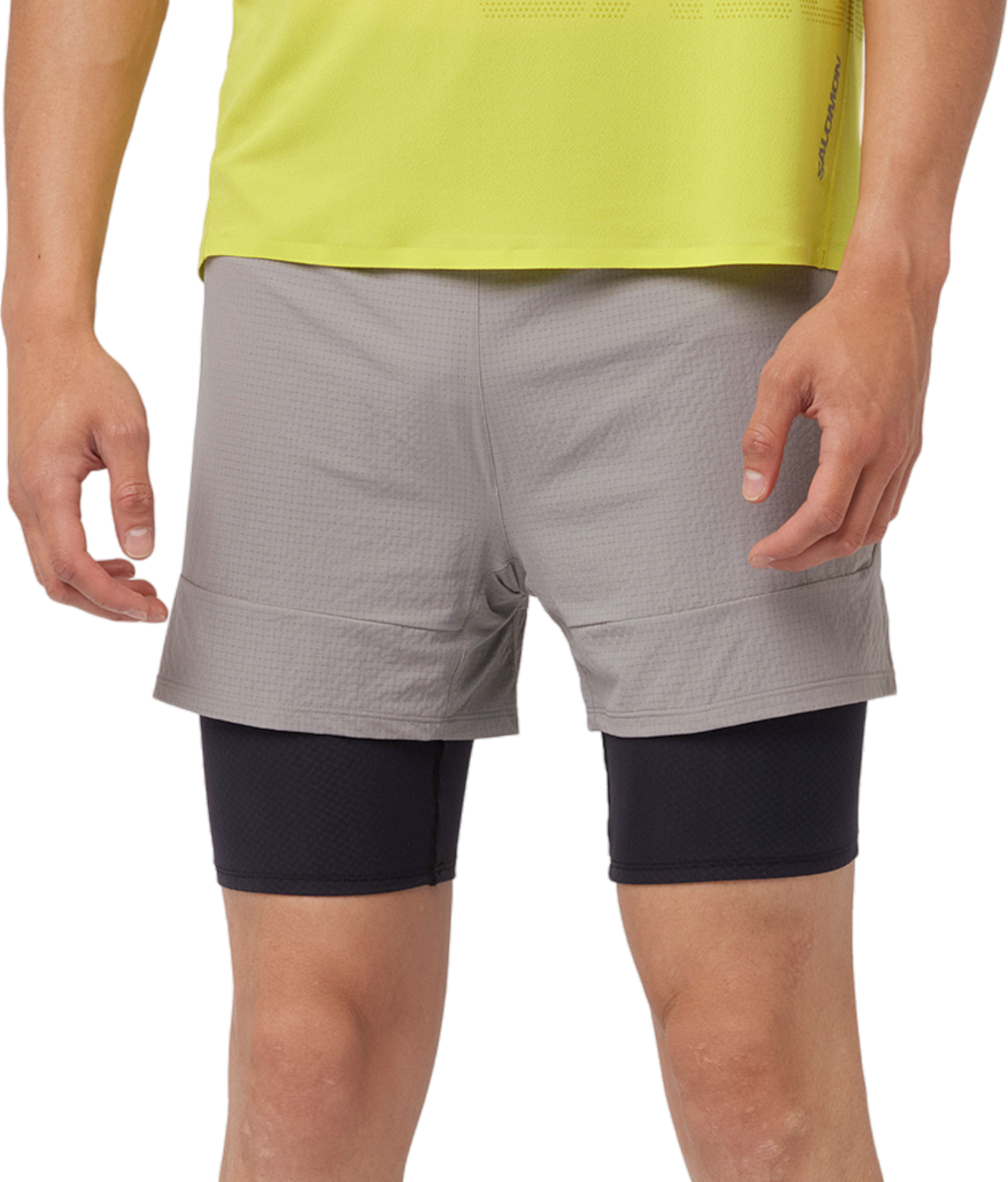 Šortky Salomon SENSE 2IN1 SHORTS M Šedá | lc2177200, 0