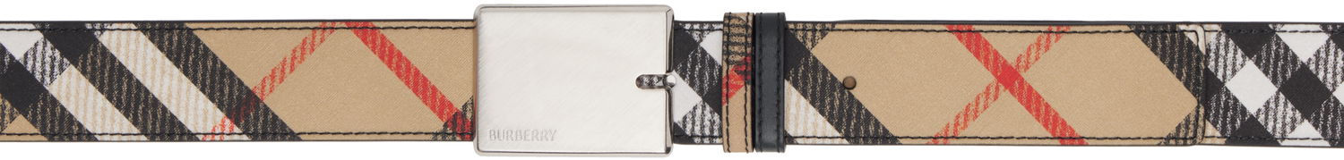 Opasok Burberry Burberry Check B Cut Reversible Belt Béžová | 8103771, 0