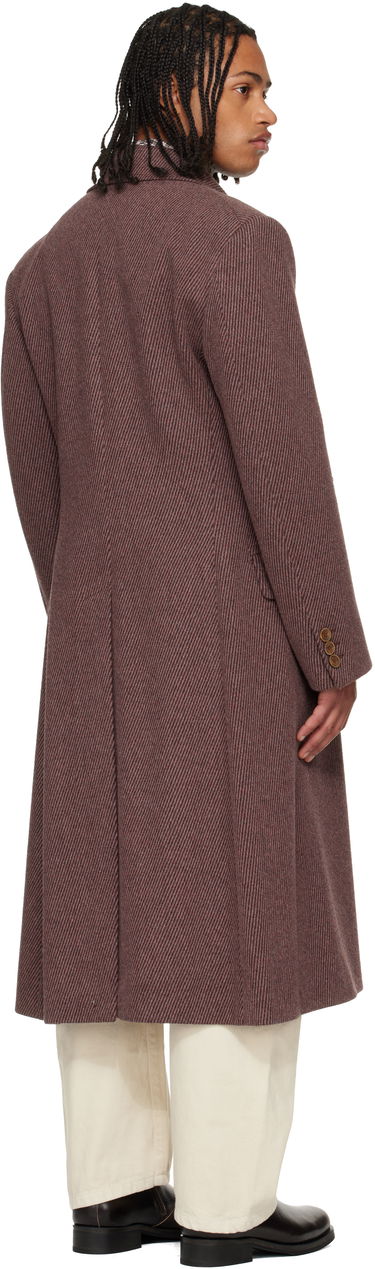 Kabáty Vivienne Westwood Winston Double-Breasted Herringbone Coat Vínová | 3301001N-W016B-, 2