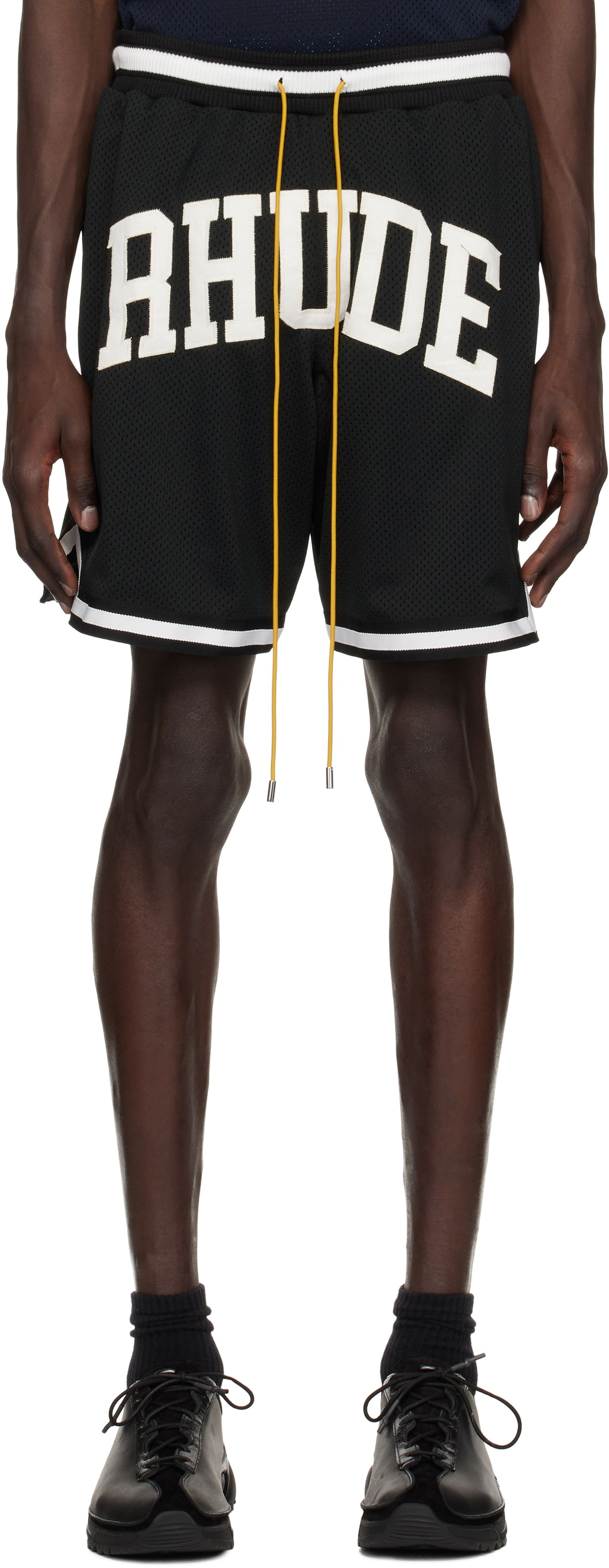 Šortky Rhude Rhude Collegiate Mesh Basketball Shorts Čierna | RHPS25SH02016, 0
