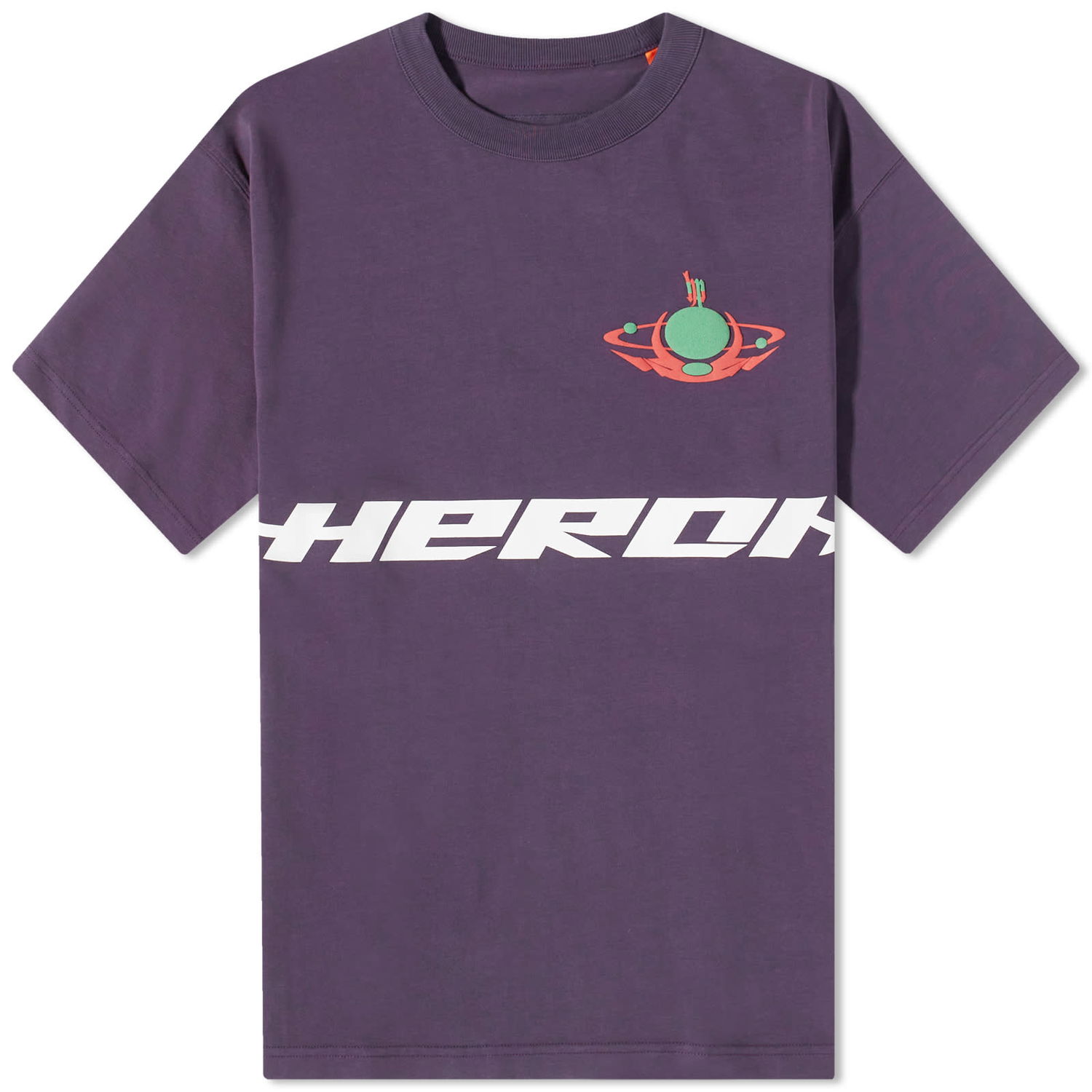 Tričko HERON PRESTON Globe Burn T-Shirt Fialová | HMAA032F23JER0173750, 0