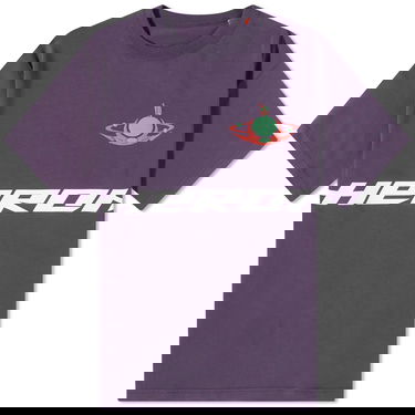 Tričko HERON PRESTON Globe Burn T-Shirt Fialová | HMAA032F23JER0173750, 0