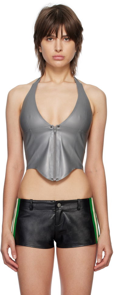 Tielko Miaou Hannah Jewett Edition Mara Halter Top Šedá | 7048LTXDKG, 0