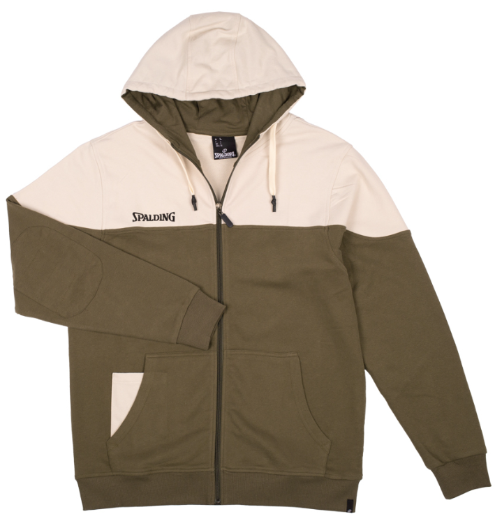Mikina Spalding Spalding Funk Hoody Zipper Jacket Zelené | 40221811-khakisilvergrey