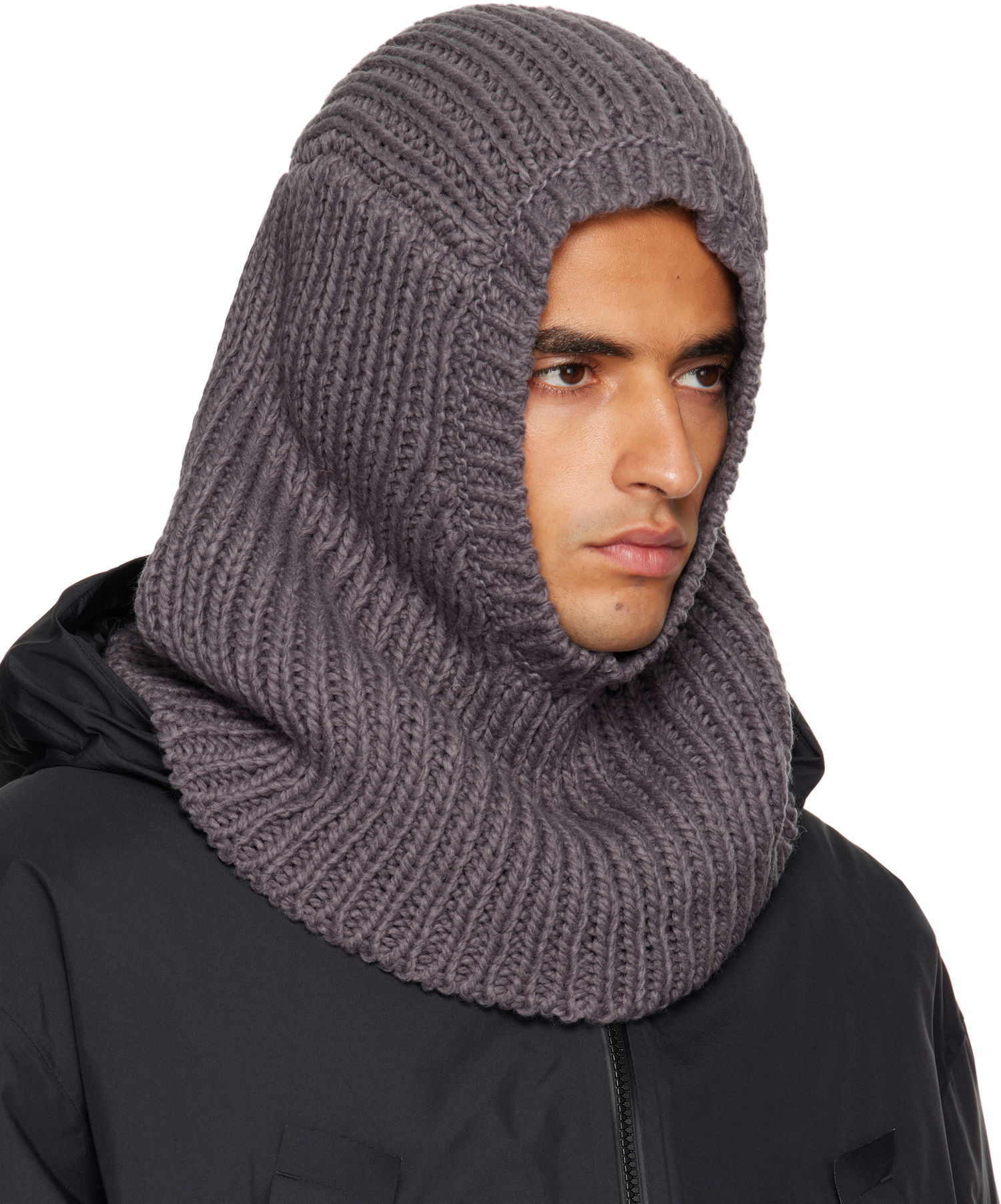 Klobúk Y-3 Y-3 Knitted Hood Balaclava Šedá | KC0416, 1