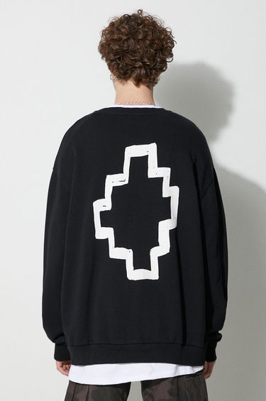 Mikina Marcelo Burlon Tempera Sweatshirt Čierna | CMBA049C99FLE0011001, 0
