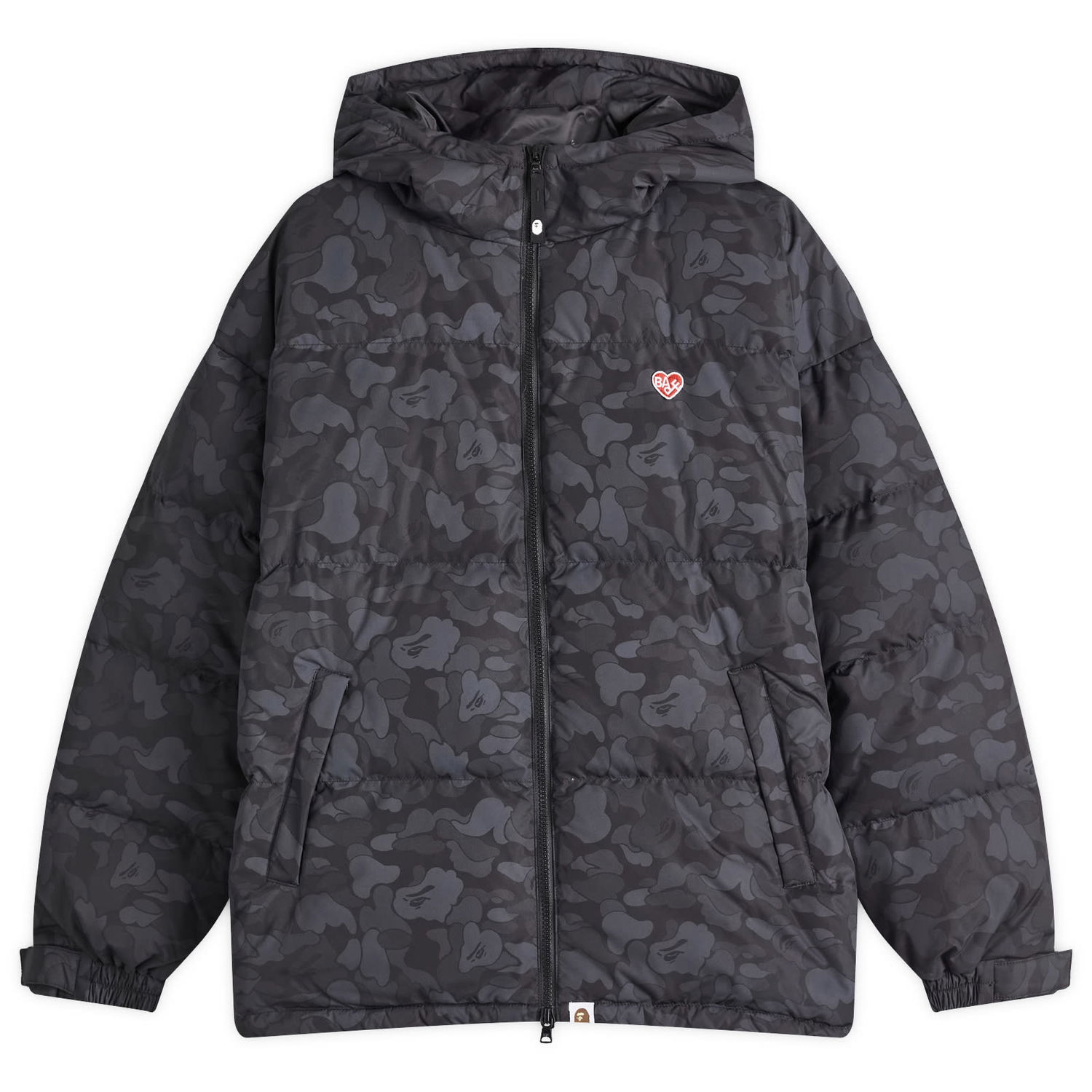 Prešívaná bunda BAPE Camo Down Jacket Čierna | 001DNK802006L-BLK, 0