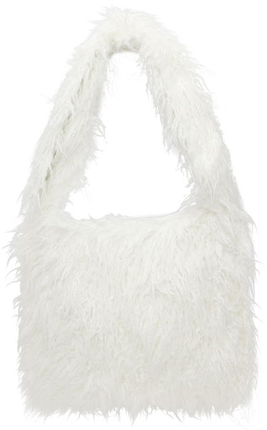Taška cez rameno We11done We11done Faux-Fur Shoulder Bag Biela | WD-AB3-22-473-U-WH, 0