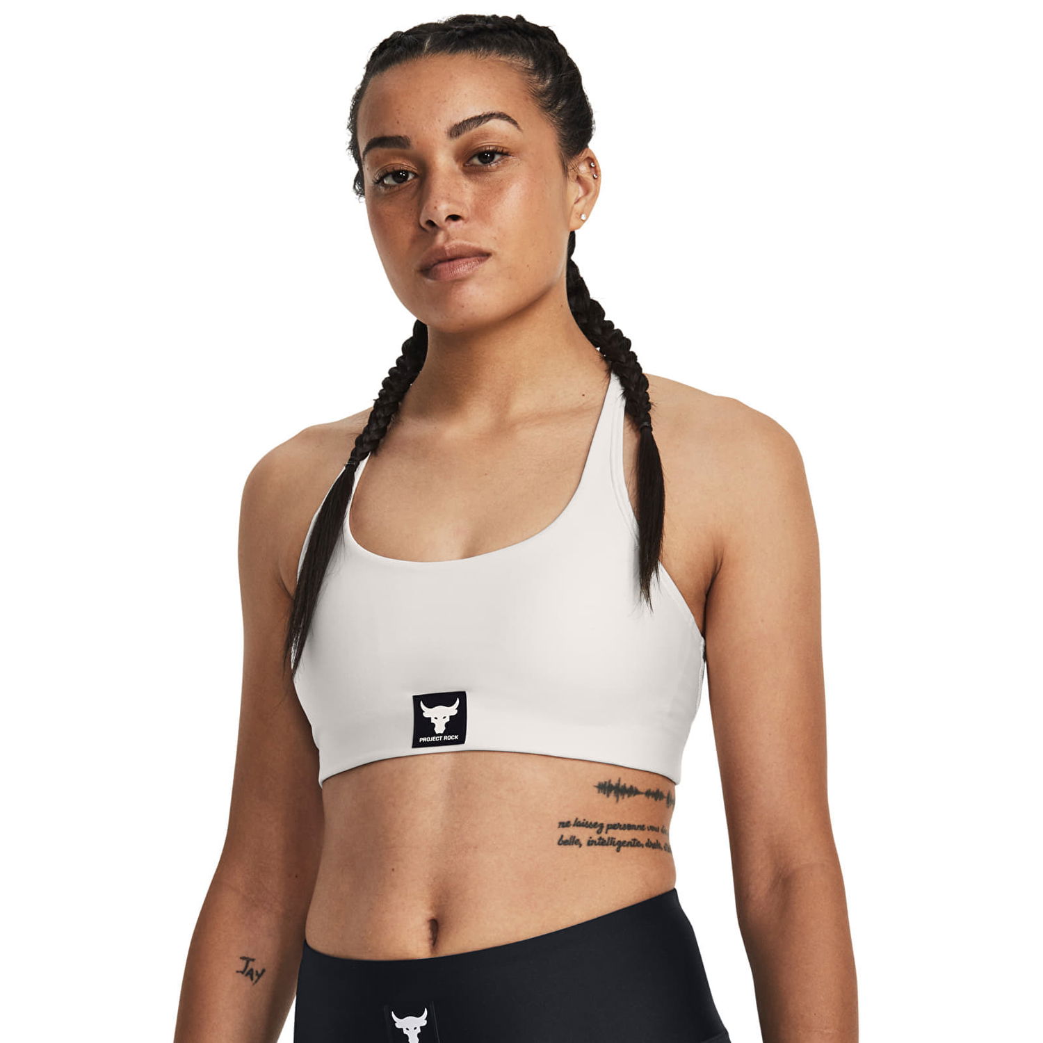 Podprsenka Under Armour Project Rock All Train Bra White Clay Biela | 1380181-114, 1